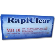 RapiClear Test na prítomnosť drog v moči MULTIDRUG 10 1 ks