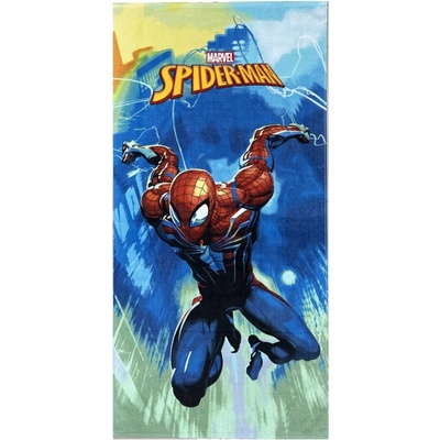 Himatsingka Bavlněná plážová osuška Spiderman v letu froté 70 x 140 cm