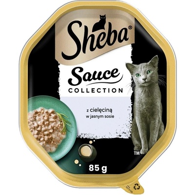 SHEBA Sauce Collection zásobník kompletní krmivo pro dospělé kočky, řezy s telecím masem, v omáčce 85g – Hledejceny.cz