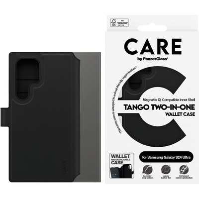 Panzer Калъф CARE by PanzerGlass за Samsung Galaxy S24 Ultra, Feature Wallet, Tango 2 in1, Черен