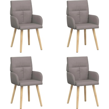 vidaXL Обедени столове 4 pcs Текстил Таупе 60 x 56 x 96 см (3428362)