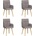 vidaXL Обедени столове 4 pcs Текстил Таупе 60 x 56 x 96 см (3428362)