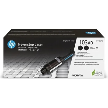 HP Тонер Neverstop 103AD, W1103AD, 2 x 2500 страници/5%, Black (3020102108)
