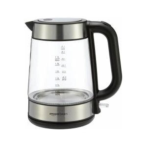 Amazon Basics 1.7L 2200W Glass Electric Kettle Black Silver - F-625GS Електрически кани