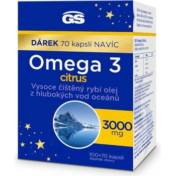 GS Omega 3 citrus 100+70 kapslí 2023