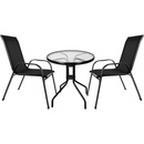 Gardlov 23461 Balkónový set stôl + 2 stoličky čierny