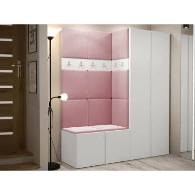 ORION III s botníkem a čalouněnými panely Bílá růžová Mirjan ORION III Artisan bílý Manila 09