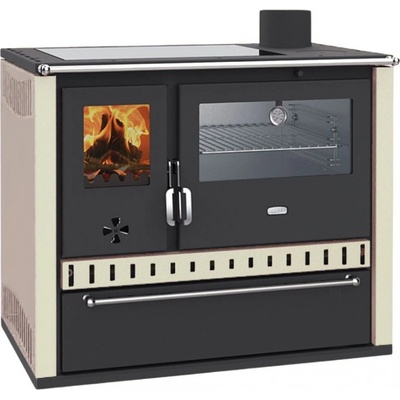 Prity GT ivory with stainless steel oven, glass ceramic hob and drawer 15 kW