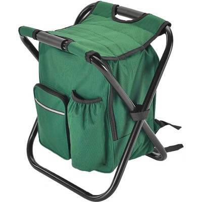 Verk 01673 Kempingová skládací stolička s termou brašnou 3 v 1 zelená