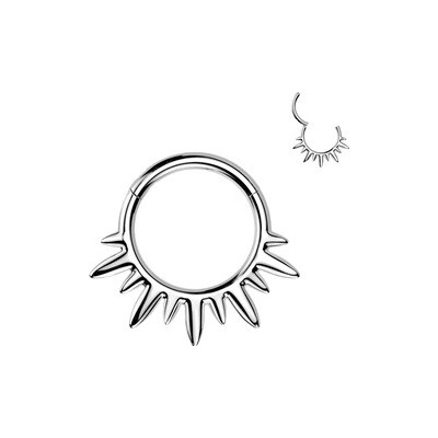 Šperky4U Piercing segment kruh TITAN s hroty TIT1756-1208