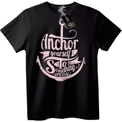 NOONEBRAND Тениска Закотви се към Нещо Специално - 7XL, Black