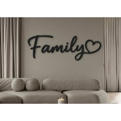 Drevený nápis na stenu – Family