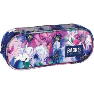 BackUP Овален ученически несесер BackUp A - Bloom, 1 цип (92772)