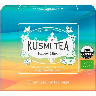 Kusmi Tea Sypaný Bio organický bylinný čaj Happy Mind 20 vrecúšok