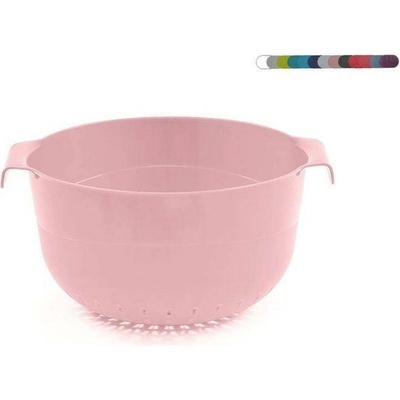 Cedník d22x26x12,5cm, stojící, 2ucha, měkčí plast - mix barev