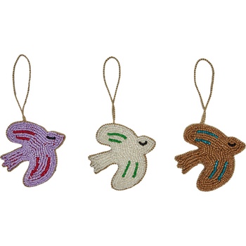 OYOY Коледни висулки птици, цветни, 3 бр (l301386)