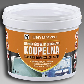 Den Braven Jednosložková disperzní hydroizolace Koupelna Farba: černá, V balíku: 13 kg