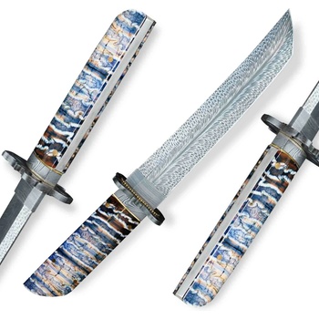 Dellinger FEZÁ Randy Feather Damascus