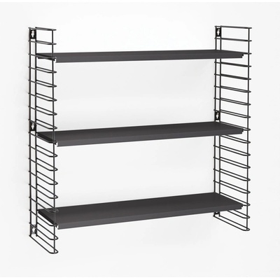 Metaltex Рафт на 3 нива с черни рафтове , ширина 70 см Libro - Metaltex (377603 006)