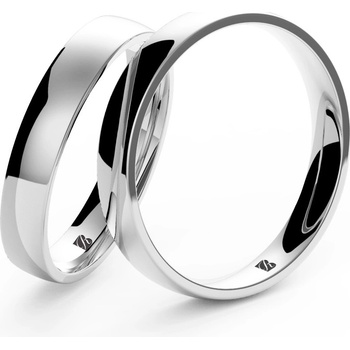 Blink Blink Klasické hladké obrúčky oblé biele 5004 BL