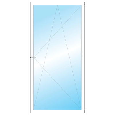 OKNA HNED Plastové okno 107x211 cm bílé otevíravé a sklopné pravé