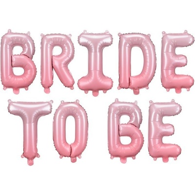 Party Deco Фолиев Надпис "Bride to Be", 350х45 см, Розов (FB35S-081)