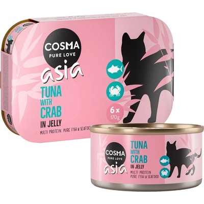 Cosma Asia v želé tuniak s krabím mäsom 6 x 170 g