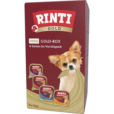 RINTI 8x100г Gold Mini RINTI консервирана храна за кучета- смесена опаковка, 4 вида