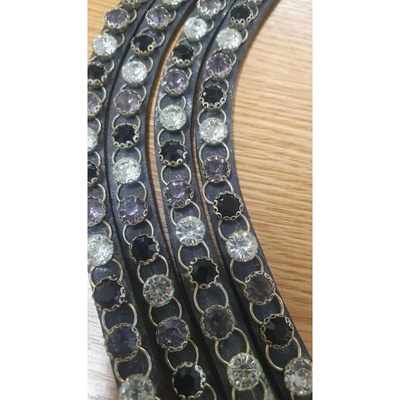 HKM Čelenka s kamínky černá/šedá/bílá – Zboží Mobilmania