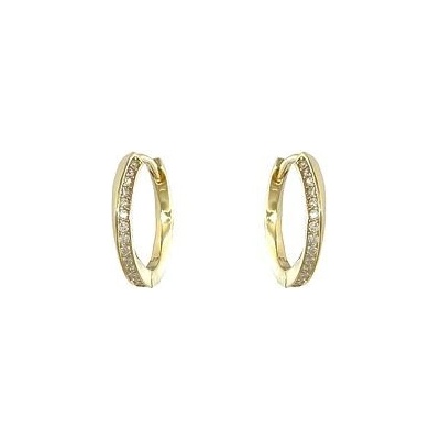 INFINITYSILVER Stříbrné pozlacené náušnice kroužky INES OE148G