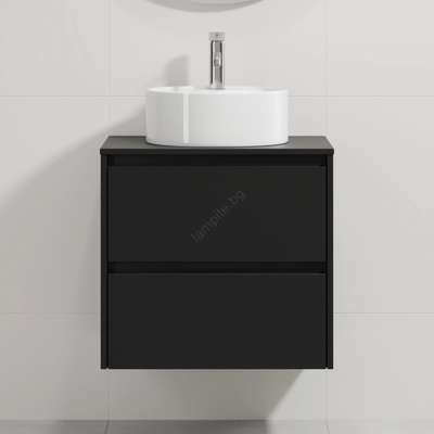 Bath Deluxe Шкаф за баня с мивка TRONDHEIM/VIKEDAL 60x57x46 см черно/бяло (SETBT0146B)