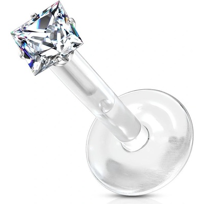 S4U BioFlex piercing do brady, zirkon 2x2 mm (1,2 x 6 mm) LB0029C-120602