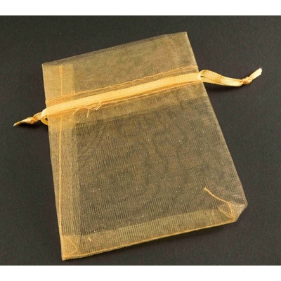 Darčekové vrecká z organzy - viac farieb - rozmer 8,5 cm x 11,5 cm Zlatá