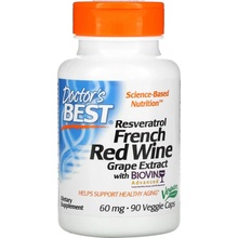 Doctor's Best Doctor's Best Resveratrol Extrakt z hroznů červeného vína 60 mg 90 rostlinných kapslí