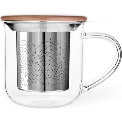 VIVA 400 мл чаша за чай с цедка и кафяво капаче VIVA от серия Minima (1006987)