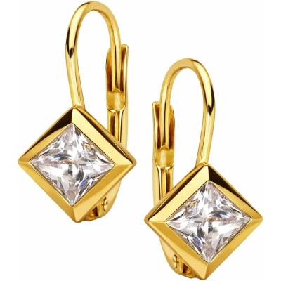 Zlaton Náušnice žluté zlato visací se zirkonem 1.5cm 1.75g 000832606258