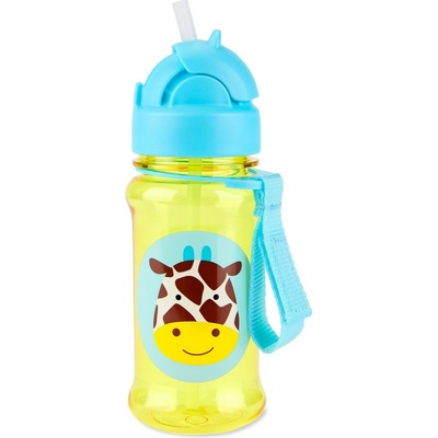 SKIP HOP Zoo fľaša so slamkou Žirafa 12 m+ 355 ml