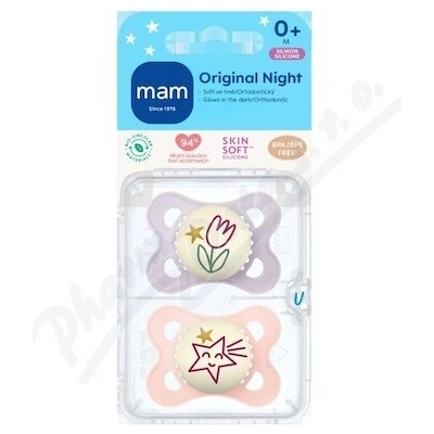 Mam Original Night cumlík Purple/ Pink 2 ks