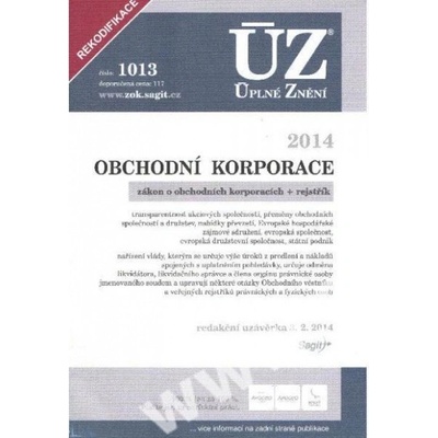 ÚZ č. 1013 - Obchodní korporace