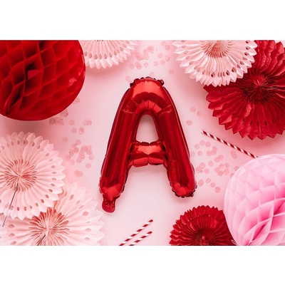 Party Deco FB2M A 007 Fóliový balón červený písmeno 35 cm A