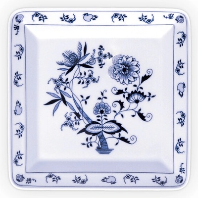Cibulak Tanier štvorhranný 21,5 x 21,5 cm 610g Originálny Český Porcelán Dubí