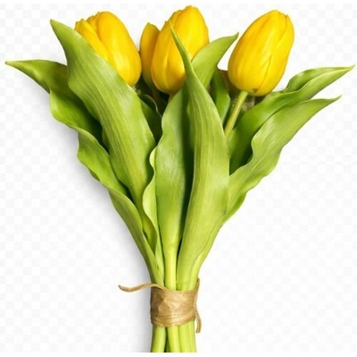 Umelá kytica tulipány žlté 30 cm