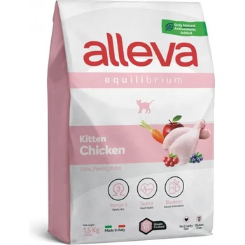 Diusapet ALLEVA® Equilibrium Chicken Kitten - пълноценна храна за подрастващи котета, както и за бременни и лактиращи кoтки, Италия - 1, 5 кг 1103