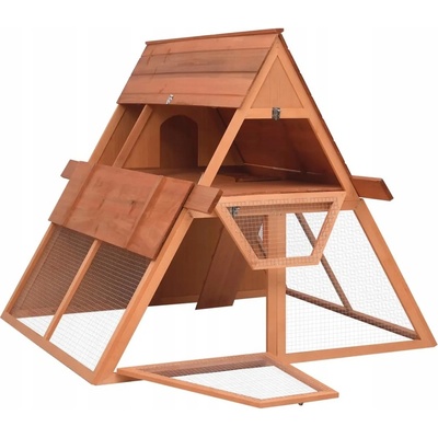 vidaXL Králíkárna masivní jedlové dřevo 152 x 127 x 109,5 cm – Zboží Dáma