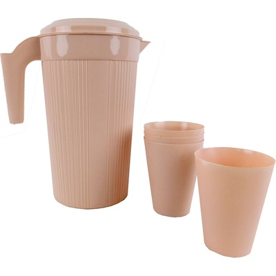 MAKRO - Džbán 2,4L a 4 poháre 250ml rôzne farby