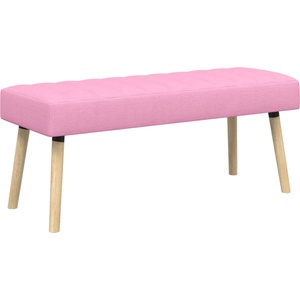 vidaXL Пейка с канали Розово 110 x 40 x 46 cm Текстил (42038499)
