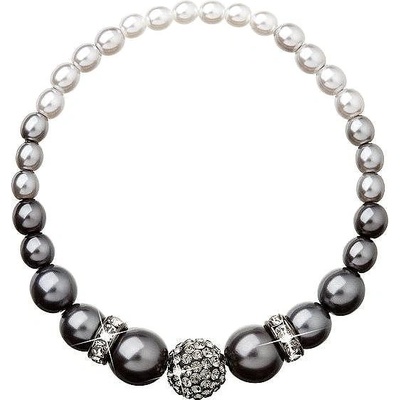 Pavona Perlový dekorovaný krystaly Preciosa 33063.1 šedý