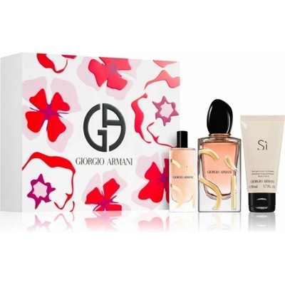 Alkotest GIORGIO ARMANI Si Intense EDP sprej 100 ml + tělové mléko 50 ml + EDP sprej 15 ml