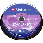 Verbatim Медия, Verbatim DVD R AZO 4.7GB 16X MATT SILVER SURFACE (10 PACK) (43498)