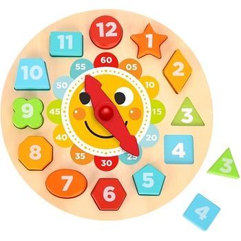 Image 1 of Tooky Toy - Дървен пъзел часовник TL675
